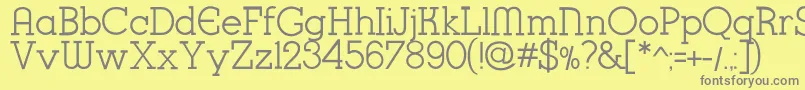 K22KarnakDeco Font – Gray Fonts on Yellow Background