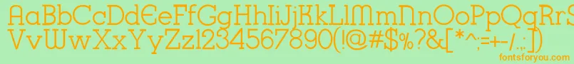 K22KarnakDeco Font – Orange Fonts on Green Background