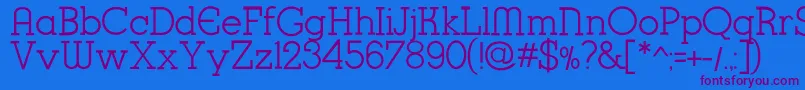 K22KarnakDeco Font – Purple Fonts on Blue Background