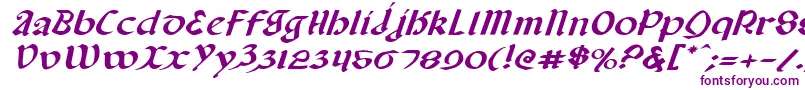 ValeriusExpandedItalic Font – Purple Fonts on White Background