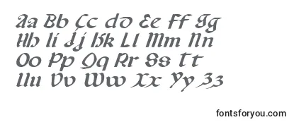 ValeriusExpandedItalic Font