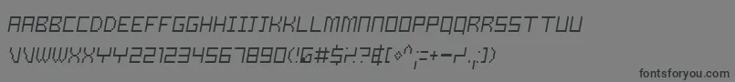 フォントSamsonLightOblique – 黒い文字の灰色の背景