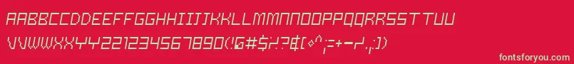 フォントSamsonLightOblique – 赤い背景に緑の文字