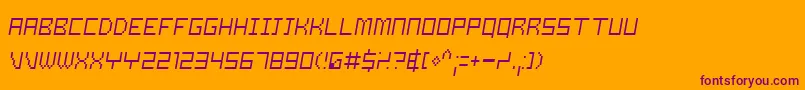 SamsonLightOblique Font – Purple Fonts on Orange Background