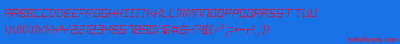 Шрифт SamsonLightOblique – красные шрифты на синем фоне