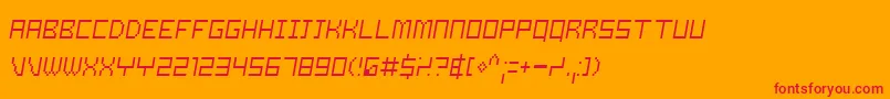 SamsonLightOblique Font – Red Fonts on Orange Background