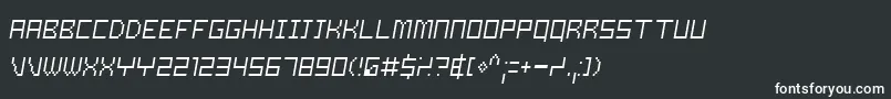フォントSamsonLightOblique – 黒い背景に白い文字