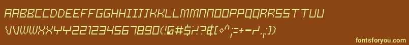 SamsonLightOblique Font – Yellow Fonts on Brown Background