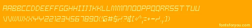 SamsonLightOblique Font – Yellow Fonts on Orange Background
