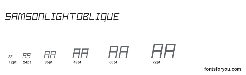 SamsonLightOblique Font Sizes