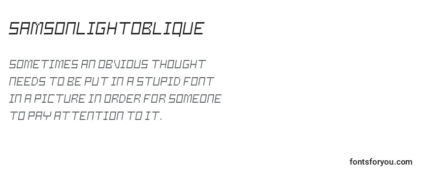 SamsonLightOblique Font