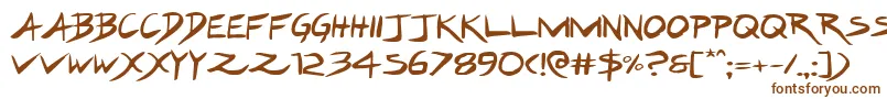 Hakturusexpand-fontti – ruskeat fontit valkoisella taustalla