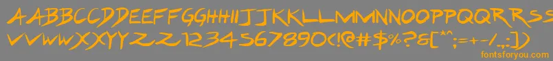 Hakturusexpand Font – Orange Fonts on Gray Background