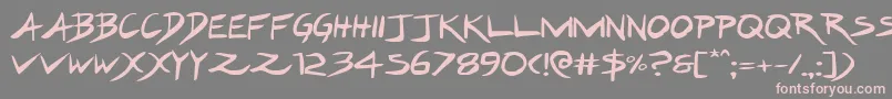 Hakturusexpand Font – Pink Fonts on Gray Background