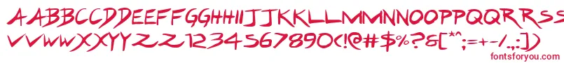 Шрифт Hakturusexpand – красные шрифты
