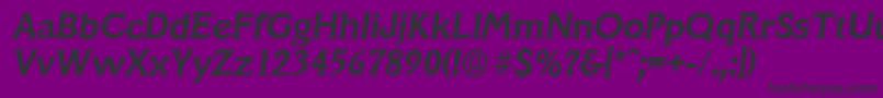 Fonte VeracruzserialBolditalic – fontes pretas em um fundo violeta