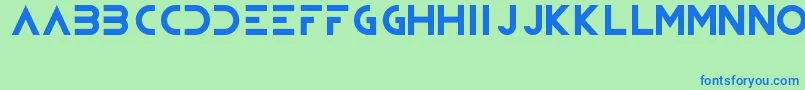 Bioweapon Font – Blue Fonts on Green Background