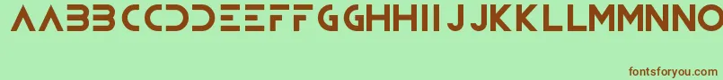Bioweapon-Schriftart – Braune Schriften auf grünem Hintergrund