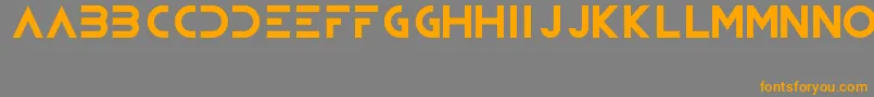 Bioweapon Font – Orange Fonts on Gray Background