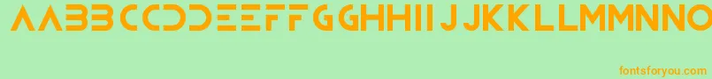 Bioweapon Font – Orange Fonts on Green Background