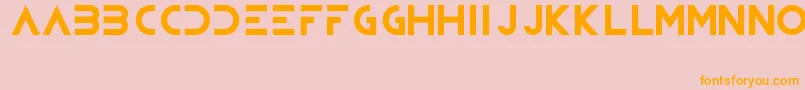 Bioweapon Font – Orange Fonts on Pink Background