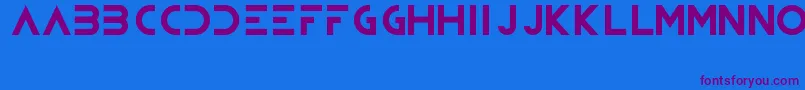Bioweapon Font – Purple Fonts on Blue Background