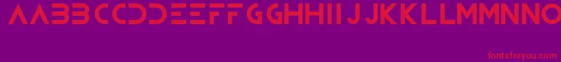 Bioweapon Font – Red Fonts on Purple Background