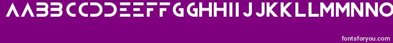 Bioweapon Font – White Fonts on Purple Background