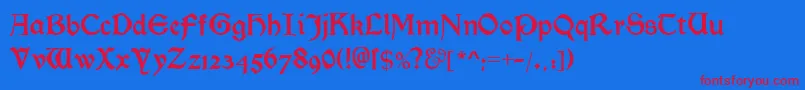 Morrisromanblackalt Font – Red Fonts on Blue Background