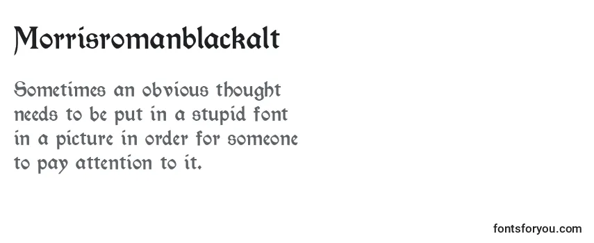 Review of the Morrisromanblackalt Font