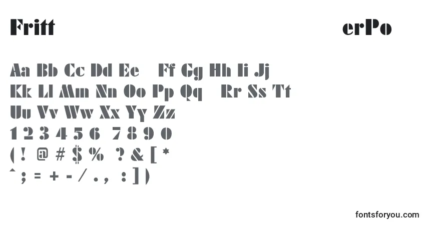 Шрифт FritterPosterLight – алфавит, цифры, специальные символы
