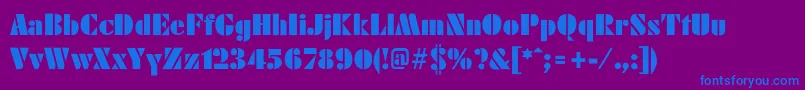 FritterPosterLight Font – Blue Fonts on Purple Background