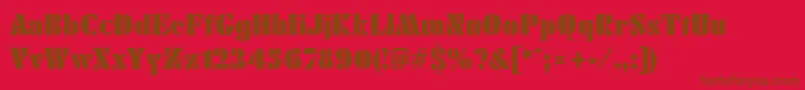 FritterPosterLight Font – Brown Fonts on Red Background