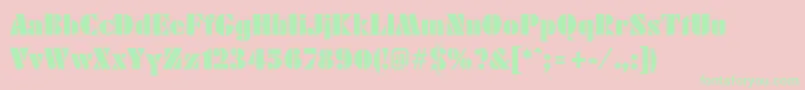 FritterPosterLight Font – Green Fonts on Pink Background