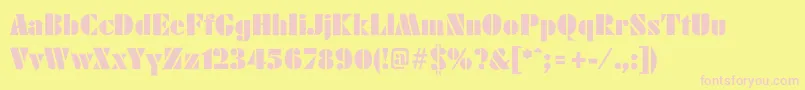 Шрифт FritterPosterLight – розовые шрифты на жёлтом фоне