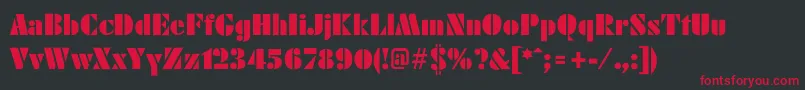 FritterPosterLight Font – Red Fonts on Black Background