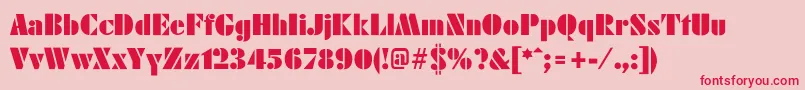 FritterPosterLight Font – Red Fonts on Pink Background
