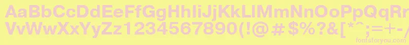 Pragm9 Font – Pink Fonts on Yellow Background