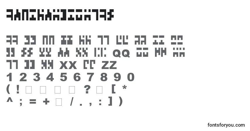 AncientVirtual Font – alphabet, numbers, special characters