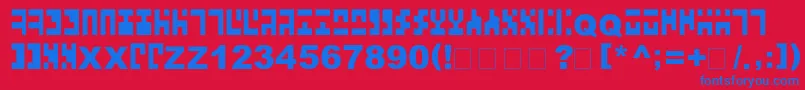 AncientVirtual Font – Blue Fonts on Red Background
