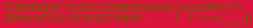 AncientVirtual Font – Brown Fonts on Red Background