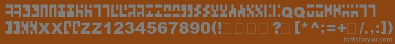AncientVirtual Font – Gray Fonts on Brown Background
