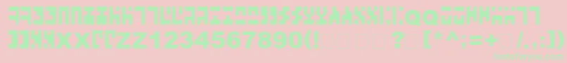 AncientVirtual Font – Green Fonts on Pink Background