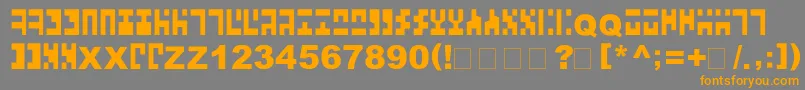 Czcionka AncientVirtual – pomarańczowe czcionki na szarym tle
