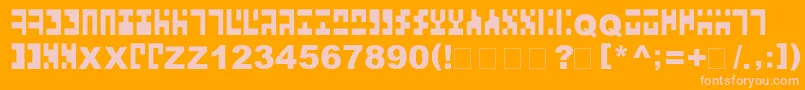 AncientVirtual Font – Pink Fonts on Orange Background