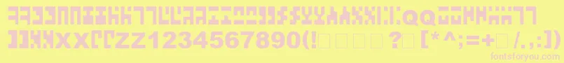 AncientVirtual Font – Pink Fonts on Yellow Background