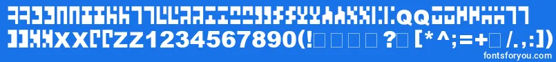 AncientVirtual Font – White Fonts on Blue Background