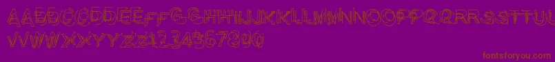 Problematicpiercer Font – Brown Fonts on Purple Background