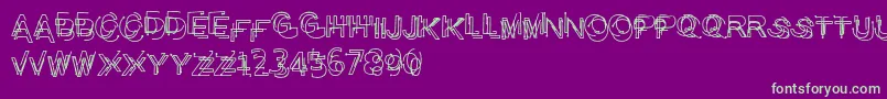 Problematicpiercer Font – Green Fonts on Purple Background