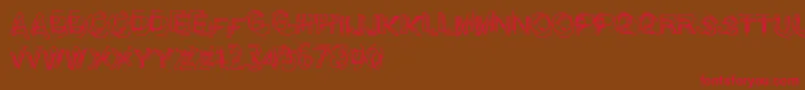 Problematicpiercer Font – Red Fonts on Brown Background